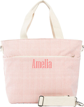 Rose Tan Stripes Cooler Tote Bags by CB Station Rose Tan Stripes Cooler Tote Bags by CB Station