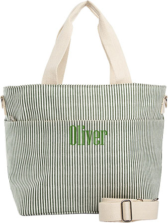Myrtle Green Stripes Cooler Tote Bags by CB Station Myrtle Green Stripes Cooler Tote Bags by CB Station