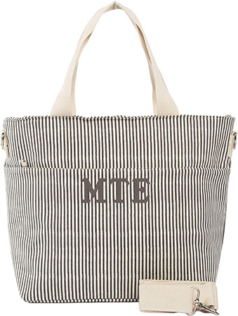 Gray Stripes Cooler Tote Bags by CB Station Gray Stripes Cooler Tote Bags by CB Station