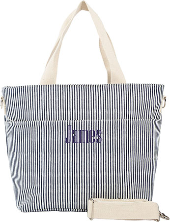 Navy Stripes Cooler Tote Bags by CB Station Navy Stripes Cooler Tote Bags by CB Station