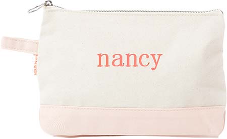 Powder Pink Trimmed Makeup Bag by CB Station Powder Pink Trimmed Makeup Bag by CB Station