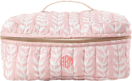 Powder Pink Block Print Train Case by CB Station Powder Pink Block Print Train Case by CB Station