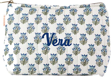 Aqua Block Print Clutch Bags by CB Station Aqua Block Print Clutch Bags by CB Station