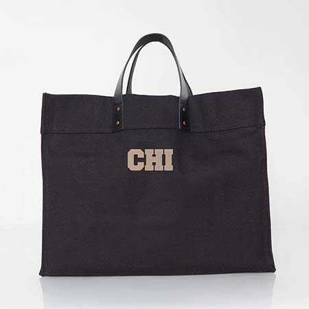 Solid Black City Charm Advantage Tote Bags by CB Station - Chicago Solid Black City Charm Advantage Tote Bags by CB Station - Chicago
