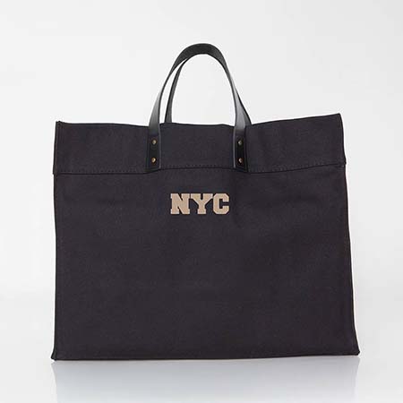 Solid Black City Charm Advantage Tote Bags by CB Station - New York City Solid Black City Charm Advantage Tote Bags by CB Station - New York City