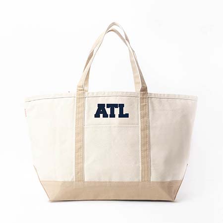 Safari Trimmed City Charm Large Canvas Tote Bags by CB Station - Atlanta Safari Trimmed City Charm Large Canvas Tote Bags by CB Station - Atlanta