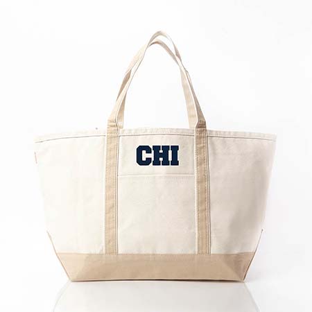 Safari Trimmed City Charm Large Canvas Tote Bags by CB Station - Chicago Safari Trimmed City Charm Large Canvas Tote Bags by CB Station - Chicago