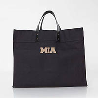 Solid Black City Charm Advantage Tote Bags by CB Station - Miami