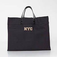 Solid Black City Charm Advantage Tote Bags by CB Station - New York City