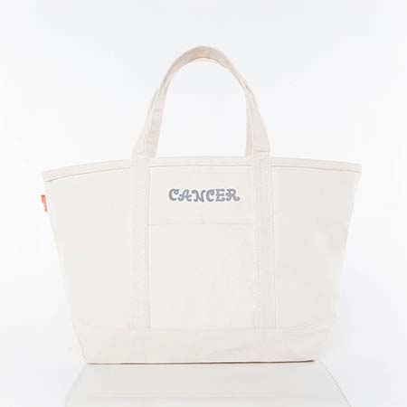 Natural Trimmed Icon Icon Large Canvas Tote Bags by CB Station - Cancer Natural Trimmed Icon Icon Large Canvas Tote Bags by CB Station - Cancer