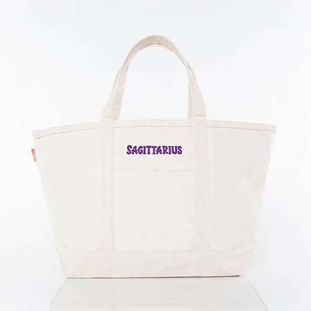 Natural Trimmed Icon Icon Large Canvas Tote Bags by CB Station - Sagittarius Natural Trimmed Icon Icon Large Canvas Tote Bags by CB Station - Sagittarius