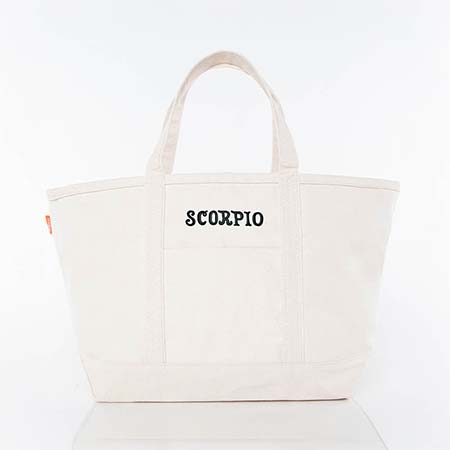 Natural Trimmed Icon Icon Large Canvas Tote Bags by CB Station - Scorpio Natural Trimmed Icon Icon Large Canvas Tote Bags by CB Station - Scorpio