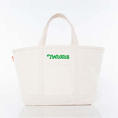 Natural Trimmed Icon Icon Large Canvas Tote Bags by CB Station - Taurus Natural Trimmed Icon Icon Large Canvas Tote Bags by CB Station - Taurus