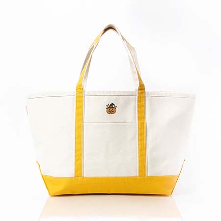 Mustard Trimmed Icon Icon Large Canvas Tote Bags by CB Station - Pumpkin Mustard Trimmed Icon Icon Large Canvas Tote Bags by CB Station - Pumpkin