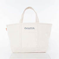Natural Trimmed Icon Icon Large Canvas Tote Bags by CB Station - Cancer