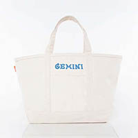 Natural Trimmed Icon Icon Large Canvas Tote Bags by CB Station - Gemini
