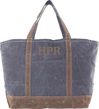 Slate Waxed Large Classic Tote Bags by CB Station