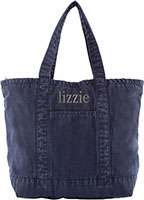 Navy Boardwalk Medium Tote Bags by CB Station