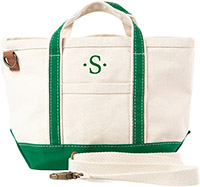 Emerald Crossbody Canvas Zippered Tote Bags by CB Station