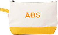 Mustard Trimmed Makeup Bag by CB Station