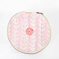 Powder Pink Block Print Circle Case by CB Station