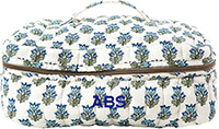 Aqua Block Print Train Case by CB Station