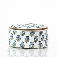 Aqua Block Print Circle Case by CB Station