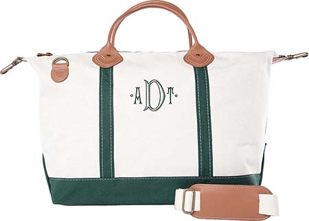 Green Trim Weekender Tote Bag by CB Station