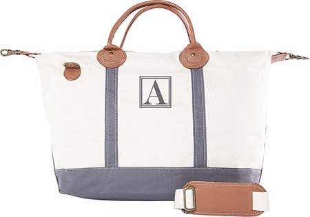 Gray Trim Weekender Tote Bag by CB Station