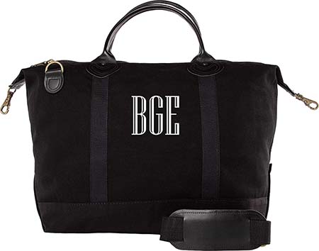 Solid Black Weekender Tote Bag by CB Station