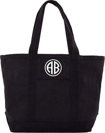 Solid Black Medium Classic Tote by CB Station