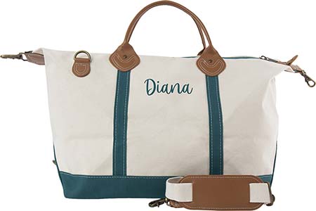 Teal Trim Weekender Tote Bag by CB Station