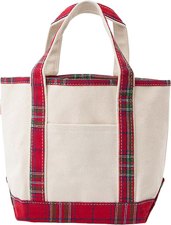 Red Plaid Handy Open Top Tote by CB Station