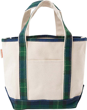 Blue Plaid Handy Open Top Tote by CB Station