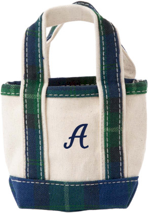 Blue Plaid Mini Classic Tote by CB Station