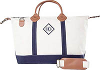 Navy Trim Weekender Tote Bag by CB Station