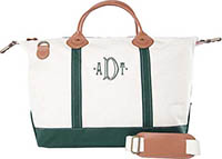 Green Trim Weekender Tote Bag by CB Station