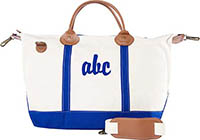Royal Blue Trim Weekender Tote Bag by CB Station
