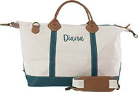 Teal Trim Weekender Tote Bag by CB Station