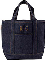 Heritage Denim Open Top Tote Bags by CB Station
