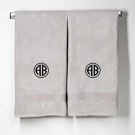 Gray Cotton Bath Towels by CB Station