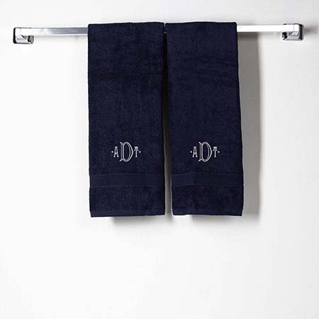 Navy Cotton Hand Towels by CB Station