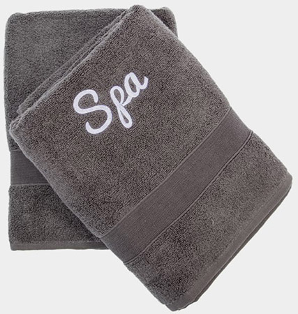 Gray Cotton Bath Towels by CB Station