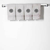 Gray Cotton Face Towels by CB Station