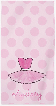 Personalized Beach Towels by Kelly Hughes Designs (Ballerina Girl)