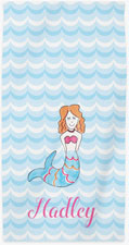 Personalized Beach Towels by Kelly Hughes Designs (Mermaid)