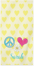 Personalized Beach Towels by Kelly Hughes Designs (Peace & Love)