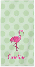 Personalized Beach Towels by Kelly Hughes Designs (Flamingo Fun)