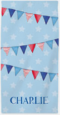 Personalized Beach Towels by Kelly Hughes Designs (Red, White & Blue)