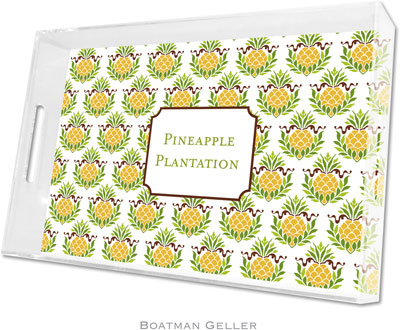 Boatman Geller Lucite Trays - Pineapple Repeat (Large - Panel)